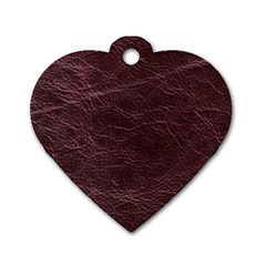 Leather Look & Skins  Capri Cranberry Dog Tag Heart (Two Sides) from ArtsNow.com Back