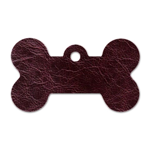 Leather Look & Skins  Capri Cranberry Dog Tag Bone (Two Sides) from ArtsNow.com Front