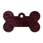 Leather Look & Skins  Capri Cranberry Dog Tag Bone (Two Sides)
