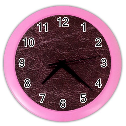 Leather Look & Skins  Capri Cranberry Color Wall Clock from ArtsNow.com Front