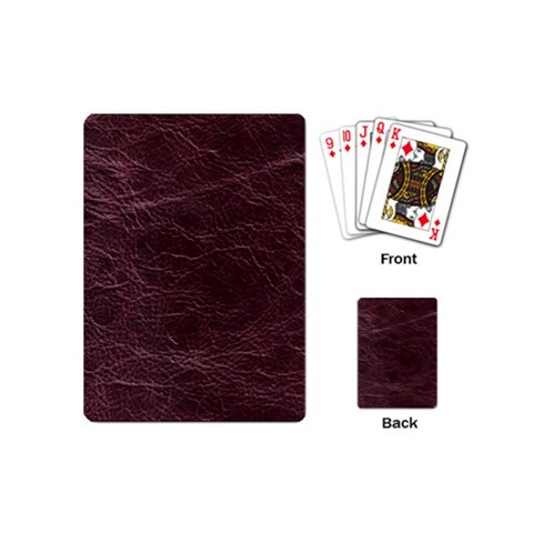 Leather Look & Skins  Capri Cranberry Playing Cards (Mini) from ArtsNow.com Back