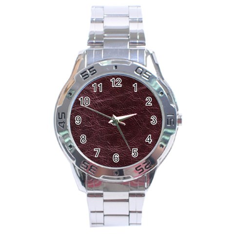 Leather Look & Skins  Capri Cranberry Stainless Steel Analogue Men’s Watch from ArtsNow.com Front