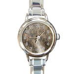 Ll Brown Round Italian Charm Watch