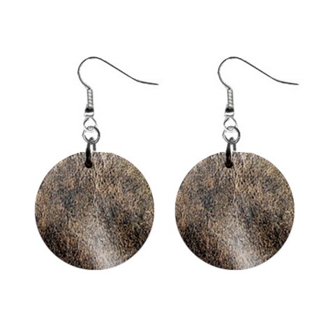Ll Brown 1  Button Earrings from ArtsNow.com Front