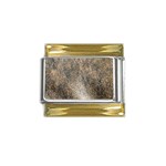 Ll Brown Gold Trim Italian Charm (9mm)