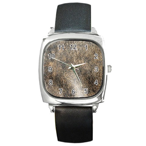 Ll Brown Square Metal Watch from ArtsNow.com Front