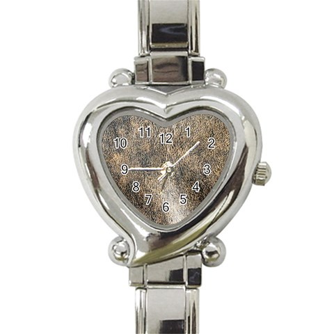 Ll Brown Heart Italian Charm Watch from ArtsNow.com Front