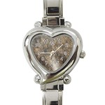 Ll Brown Heart Italian Charm Watch