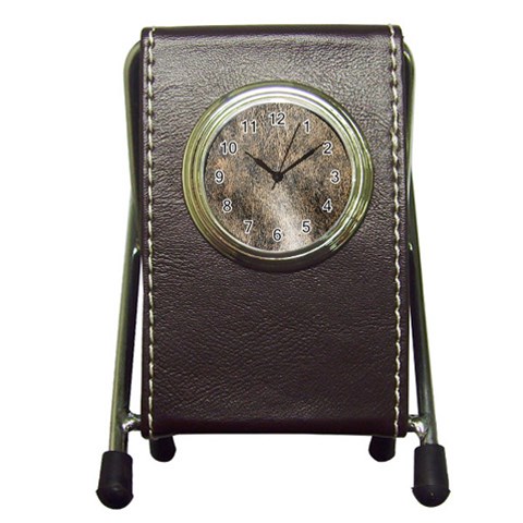 Ll Brown Pen Holder Desk Clock from ArtsNow.com Front