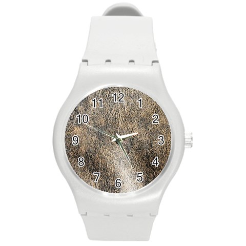 Ll Brown Round Plastic Sport Watch Medium from ArtsNow.com Front