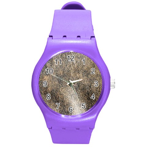 Ll Brown Round Plastic Sport Watch Medium from ArtsNow.com Front