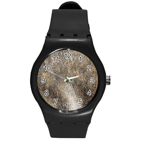Ll Brown Round Plastic Sport Watch Medium from ArtsNow.com Front