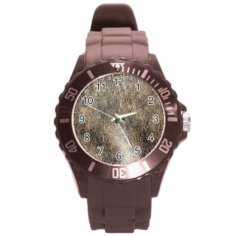 Ll Brown Round Plastic Sport Watch Large from ArtsNow.com Front