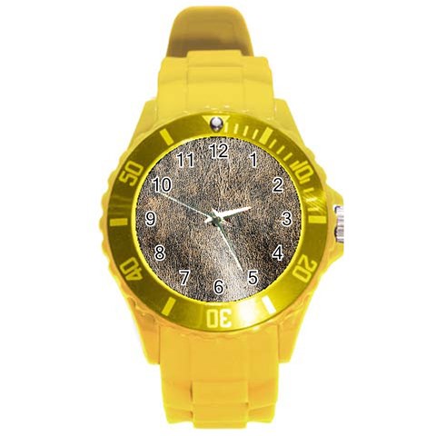 Ll Brown Round Plastic Sport Watch Large from ArtsNow.com Front