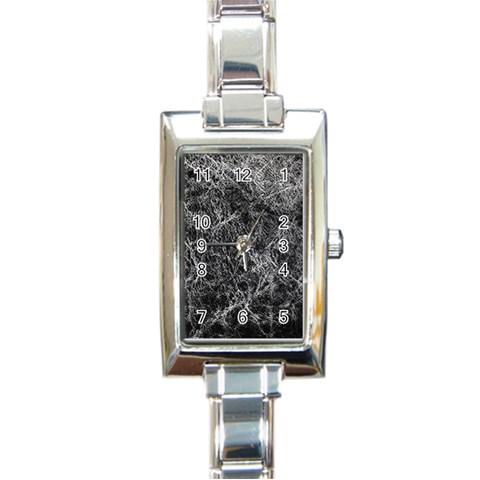 Ll Black Rectangular Italian Charm Watch from ArtsNow.com Front