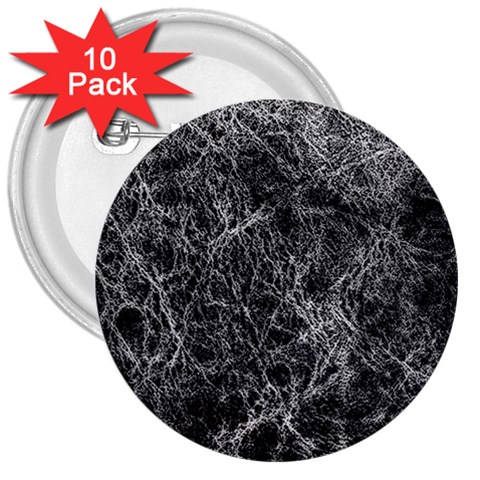 Ll Black 3  Button (10 pack) from ArtsNow.com Front