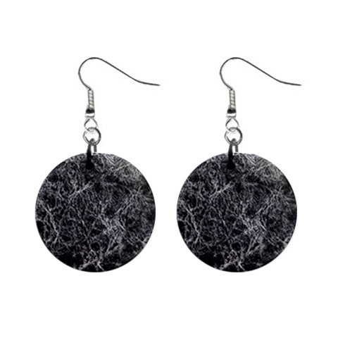 Ll Black 1  Button Earrings from ArtsNow.com Front