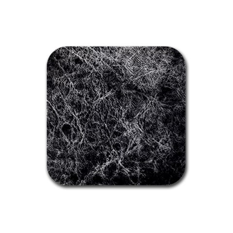 Ll Black Rubber Square Coaster (4 pack) from ArtsNow.com Front