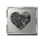 Ll Black Mega Link Heart Italian Charm (18mm)