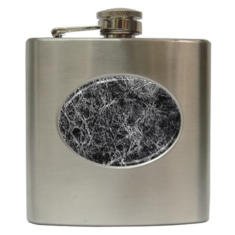 Ll Black Hip Flask (6 oz) from ArtsNow.com Front