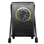 Ll Black Pen Holder Desk Clock