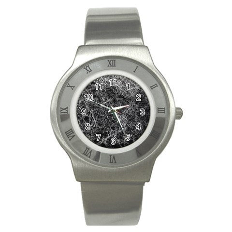 Ll Black Stainless Steel Watch from ArtsNow.com Front