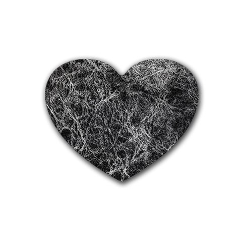 Ll Black Rubber Coaster (Heart) from ArtsNow.com Front