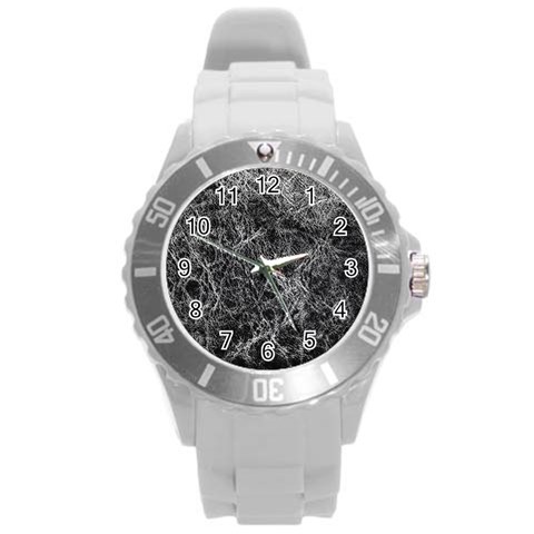 Ll Black Round Plastic Sport Watch Large from ArtsNow.com Front