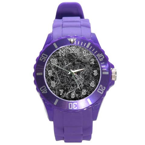 Ll Black Round Plastic Sport Watch Large from ArtsNow.com Front