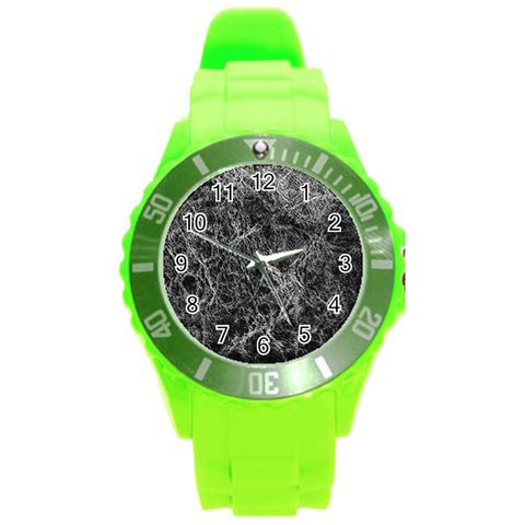 Ll Black Round Plastic Sport Watch Large from ArtsNow.com Front