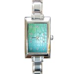 Ll Blue Rectangular Italian Charm Watch