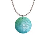 Ll Blue 1  Button Necklace