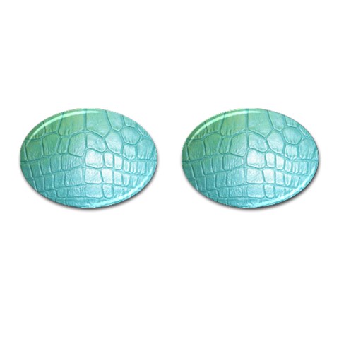 Ll Blue Cufflinks (Oval) from ArtsNow.com Front(Pair)