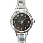 Ll Black Snake Round Italian Charm Watch