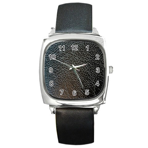 Ll Black Snake Square Metal Watch from ArtsNow.com Front