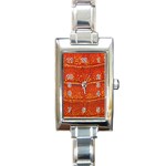 Ll Alligator Rectangular Italian Charm Watch