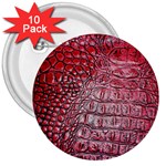 Ll Alligator Red 3  Button (10 pack)