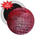 Ll Alligator Red 3  Magnet (10 pack)