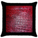 Ll Alligator Red Throw Pillow Case (Black)