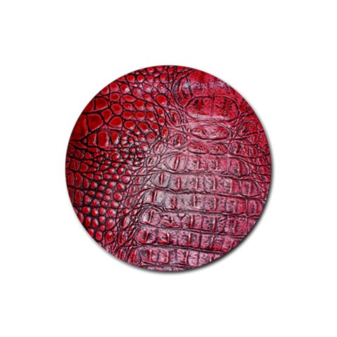 Ll Alligator Red Rubber Coaster (Round) from ArtsNow.com Front
