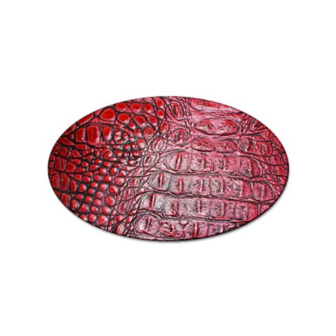 Ll Alligator Red Sticker (Oval) from ArtsNow.com Front