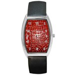 Ll Alligator Natural Color Barrel Style Metal Watch