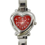 Ll Alligator Natural Color Heart Italian Charm Watch