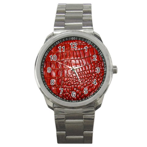 Ll Alligator Natural Color Sport Metal Watch from ArtsNow.com Front
