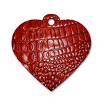 Ll Alligator Natural Color Dog Tag Heart (One Side)