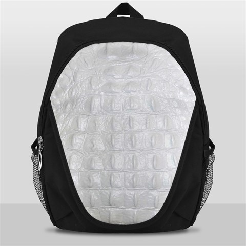 Ll Alligator White Backpack Bag from ArtsNow.com Front