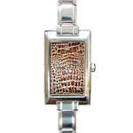 Ll Alligator Macro Rectangular Italian Charm Watch