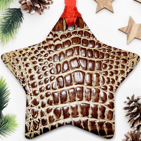 Ll Alligator Macro Ornament (Star) from ArtsNow.com Front